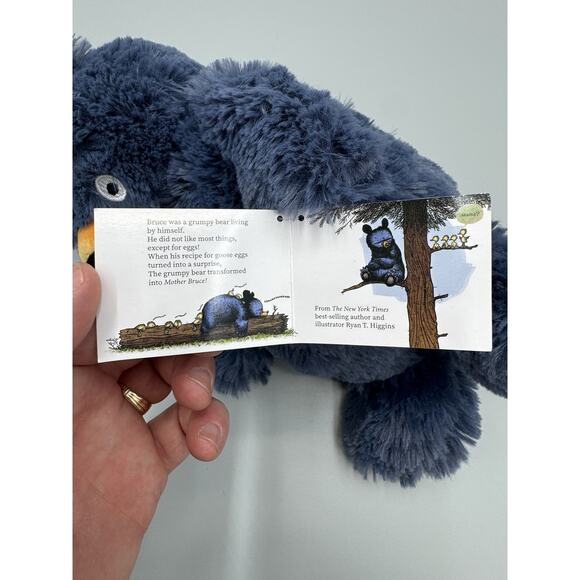 Merry Makers Mother Bruce Grumpy Bear Plush Blue Stuffed Animal 12” - Picture 7 of 11